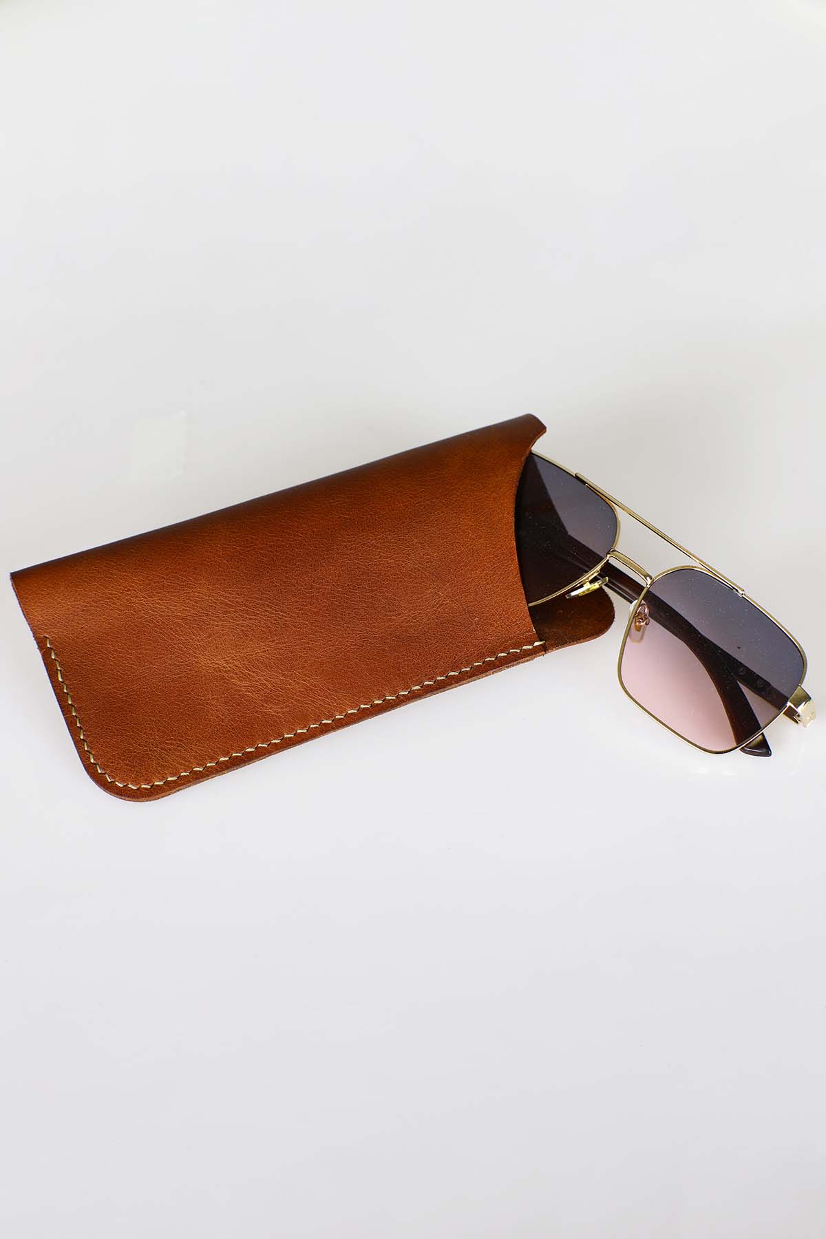 Cuerro Chiesa Hakiki Deri El Yapımı Gözlük Kılıfı - Görsel 3